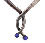 Mexican - Lapis Lazuli and Sterling Silver Choker c. 1960-70s, 14" length