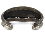 Navajo - Persian Turquoise and Silver Row Bracelet c. 1930s, size 6.5