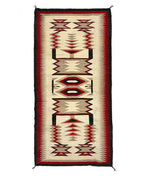 Navajo Crystal Storm Pattern Runner c. 1930-40s, 81.5" x 39.5"