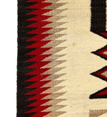 Navajo Crystal Storm Pattern Runner c. 1930-40s, 81.5" x 39.5"