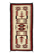 Navajo Crystal Storm Pattern Runner c. 1930-40s, 81.5" x 39.5"