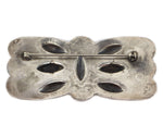 Navajo - Turquoise and Silver Pin c. 1930s, 1.25" x 3"