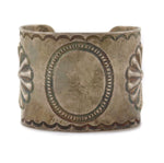 Attributed to Roger Skeet, Sr. (1900-1959) - Navajo - Silver Bracelet with Stamped Design c. 1930s, size 6.75