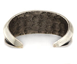 Marco Patania - Contemporary Meteorite and Sterling Silver Bracelet with Stamped Interior Design, size 7
