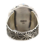 Marco Patania - Contemporary Sleeping Beauty Turquoise Cluster and Sterling Silver Ring, size 7