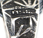 Marco Patania - Contemporary Meteorite and Sterling Silver Pendant with Stamped Design and Chain, 2" x 0.75" pendant