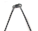 Marco Patania - Contemporary Meteorite and Sterling Silver Pendant with Stamped Design and Chain, 2" x 0.75" pendant