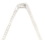 Marco Patania - Contemporary Kingman Turquoise and Sterling Silver Pendant with Stamped Design and Chain, 1.75" x 1.25" pendant