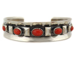 Frank Patania, Jr. & Thunderbird Shop - Coral and Sterling Silver Bracelet c. 1960s, size 6.5