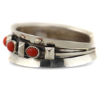 Frank Patania, Jr. & Thunderbird Shop - Coral and Sterling Silver Bracelet c. 1960s, size 6.5