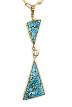 Sam Patania - Diamond, Number 8 Turquoise, and 18K Gold Necklace c. 2024, 20" length