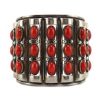 Frank Patania Sr. (1899-1964) & Thunderbird Shop - Coral and Sterling Silver Bracelet, size 6.75