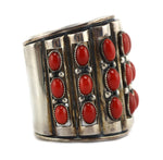 Frank Patania Sr. (1899-1964) & Thunderbird Shop - Coral and Sterling Silver Bracelet, size 6.75