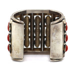 Frank Patania Sr. (1899-1964) & Thunderbird Shop - Coral and Sterling Silver Bracelet, size 6.75