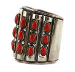 Frank Patania Sr. (1899-1964) & Thunderbird Shop - Coral and Sterling Silver Bracelet, size 6.75