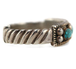 Attributed to Frank Patania, Sr. (1899-1964) - Black Web Number 8 Turquoise and Silver Bracelet c. 1950-60s, size 6