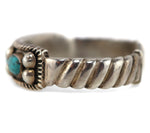 Attributed to Frank Patania, Sr. (1899-1964) - Black Web Number 8 Turquoise and Silver Bracelet c. 1950-60s, size 6