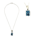 Sam Patania - "Grand Cathedral Pendant" Sky Blue Topaz and Sterling Silver Necklace, 18" length