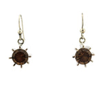 Sam Patania - "Dream Earrings" Smoky Quartz and Sterling Silver French Hook Earrings, 1.25" x 0.5"