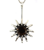 Sam Patania - "Brilliant Star Pendant" Smoky Quartz and Sterling Silver Necklace, 18" length