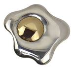 Frank Patania Jr. - 14K Gold and Silver Egg Pin, 2.75" x 3"