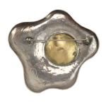 Frank Patania Jr. - 14K Gold and Silver Egg Pin, 2.75" x 3"
