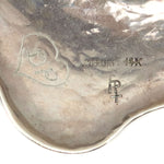 Frank Patania Jr. - 14K Gold and Silver Egg Pin, 2.75" x 3"