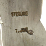 Tillie Jon - Navajo - Sterling Silver Bracelet with Stamped Design c. 1970s, size 7
