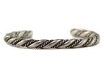 Navajo - Silver Bracelet with Rope Design c. 1940-50s, size 6