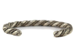Navajo - Silver Bracelet with Rope Design c. 1940-50s, size 6