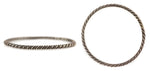Navajo - Silver Bangle with Rope Design c. 1930-40s, size 8.25