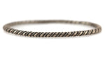 Navajo - Silver Bangle with Rope Design c. 1930-40s, size 8.25