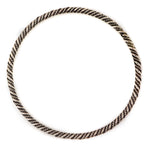 Navajo - Silver Bangle with Rope Design c. 1930-40s, size 8.25
