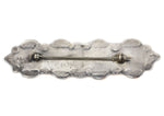 Navajo - Turquoise and Silver Pin with Stamped Design c. 1930-40s, 0.875" x 3.25"