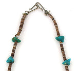 Navajo - Turquoise Nugget and Heishi Necklace c. 1970s, 24" length