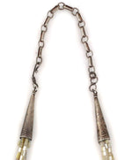 Navajo - 3-Strand Mother of Pearl and Turquoise Heishi-Style Necklace c. 1970s, 29" length