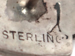 Marcus Lomayestewa - Hopi - Sterling Silver Overlay Corn Maiden Post Earrings c. 1970s, 0.5" x 0.5"