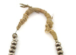 Attributed to Eva Ellie Chai - Zuni - Silver Squash Blossom Necklace with 1960s Sandcast Naja c. 1910-20s, 30" length