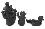 Group of 8: Dorothy (b. 1940) and Paul (b. 1940) Gutierrez - Santa Clara Contemporary Mudhead Kachina Pottery Figurine Set