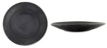 Maria Martinez (1887-1980) and Santana Martinez (1909-2002) - San Ildefonso Black on Black Plate with Feather Design c. 1950s, 1.75" x 11.25"