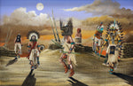 Duane Dishta (1946-2011) - Untitled Kachinas at Sunset