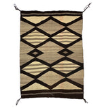 Navajo Crystal Rug - Made with Red Warps c. 1900, 62" x 44"