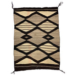 Navajo Crystal Rug - Made with Red Warps c. 1900, 62" x 44"
