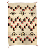 Navajo Rug with Optical and Thunderbird Design c. 1910-20s, 57" x 37.5"