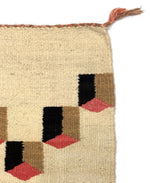 Navajo Rug with Optical and Thunderbird Design c. 1910-20s, 57" x 37.5"