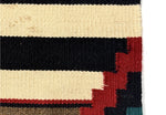 James Joe - Navajo Chief's Blanket-Style Train Pictorial Rug c. 1970-80s, 48" x 29"