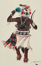 Cliff Bahnimptewa (1938-1984) - Untitled Kachina with Rattle