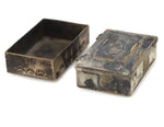 Pair of Navajo Silver Boxes with Stamped Design c. 1930-40s