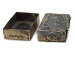 Pair of Navajo Silver Boxes with Stamped Design c. 1930-40s