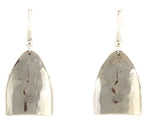 Anderson Koinva (b. 1956) - Hopi - Sterling Silver Overlay French Hook Earrings with Rain Cloud Design, 1.75" x 0.75"